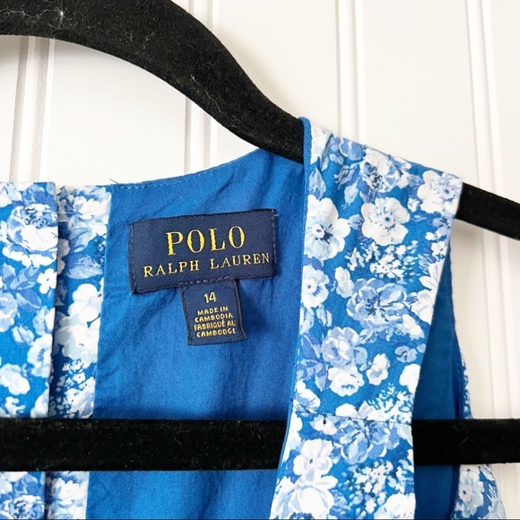 Polo Ralph Lauren Blue White Floral Dress - Picture 3 of 5